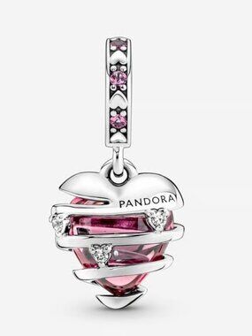 Reveal Your Love Heart Spiral Dangle Charm